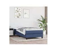 vidaXL Matelas de lit à ressorts ensachés Bleu 90x200x20 cm Tissu