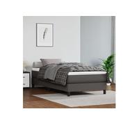 VIDAXL Matelas de lit à ressorts ensachés 90x200 Gris