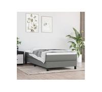 Matelas de lit à ressorts ensachés Gris foncé 90x190x20cm Tissu
