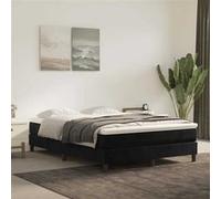 vidaXL Matelas de lit à ressorts ensachés Fermeté moyenne Noir 140x220x20 cm Velours