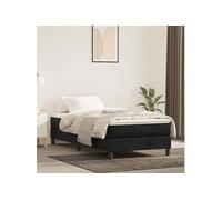vidaXL Matelas de lit à ressorts ensachés noir 80x210 cm epaisseur 20 cm velours,matelas,matelas de lit,matelas à sommier tapissier, G