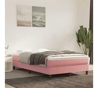 vidaXL Matelas de lit à ressorts ensachés rose 120x210x20 cm velours