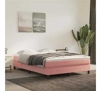 vidaXL Matelas de lit à ressorts ensachés rose 140x220x20 cm velours