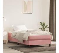 vidaXL Matelas à ressorts ensachés Rose 90 x 200 x 20 cm Velours
