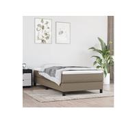 Matelas de lit à ressorts ensachés taupe 120x190x20 cm Tissu G