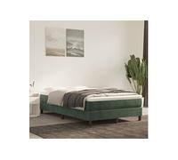vidaXL Matelas de lit à ressorts ensachés Vert foncé 120x200x20 cm347771 G