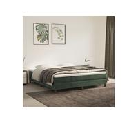 vidaXL Matelas de lit à ressorts ensachés Vert foncé 180x200x20 cm347851 G