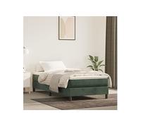 Matelas de lit à ressorts ensachés Vert foncé 90x190x20 cm347711