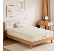Matelas de luxe CHICASA 140x200cm, 25 cm, ressorts ensachés, 7 zones, ferme H3, ergonomique, OEKO-TEX, effet enveloppant