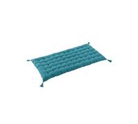 Matelas de Sol avec pompons 60x120cm Coton Coloris Paon - SOPHIE - ALTOBUY Bleu G