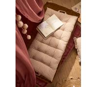 Matelas de sol en coton vichy moka TU