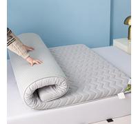 Matelas de sol japonais pliable 70 x 190 cm, futon portable pour camping et chambre d'amis, matelas à ressorts enroulable pour adultes, gris, 5,1 cm, idéal pour dortoir et camping-car