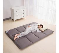Matelas de sol pour lit simple, matelas futon doux et respirant, tatami japonais, portable, enroulable, épais, pliable, pour lit de dortoir d'étudiant (gris, 90 x 200 cm)