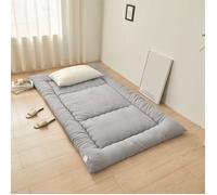 Matelas de Sol Tatami Simple Futon ais Portable Enroulable Pliable pour Garçons Filles Dortoir Étudiant Grey Gris 90 x 190 cm