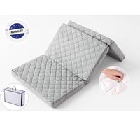 Matelas de voyage pliable 200x70cm gris, 7cm d'épaisseur, Matelas de voyage pliable pour lit de voyage pour bébé ou comme matelas pour invités