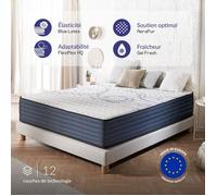 NATURALEX - Dream Komfort - Matelas 180x200 - Épais 32 cm | Noyau en Mousse Premium + soutien Blue Latex - Fermeté Optimale - Tissu Respirant - 2 faces été-hiver