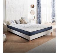 Matelas Dream Komfort 90x190 cm - Technologie Blue Latex et mousse HR à mémoire de forme - Réversible - 7 zones - Respirant