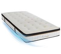 Matelas Emeraude 90x200, 24 cm Ép, Lit 1 Personne, Mémoire de Forme Haute Densité 60 kg/m³, Accueil Moelleux, Soulage le Mal de Dos, Soutien Ferme et Orthopédique, Chambre Adolescent ou Enfant