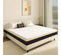 Matelas en mousse à mémoire de forme 140 x 200 cm avec mousse en fibre de charbon de bambou, épaisseur 17 cm