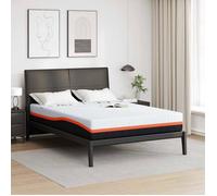 Matelas en mousse à mémoire de gel - vidaXL - 140x200 cm - Blanc et Gris - Fermeté moyenne - Régulation de température
