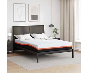 Matelas en mousse à mémoire de gel - vidaXL - 160x200 cm - Blanc et Gris - Fermeté moyenne - Régulation de température