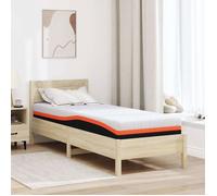 Matelas en mousse à mémoire de gel - vidaXL - 80x200 cm - Blanc et Noir - Mousse infusée de gel - Fermeté moyenne