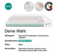 Matelas 90x200 matelas à ressorts H4 H5 ressorts ensachés housse lavable dure