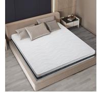 Matelas en mousse hypoallergénique - THE WHITE STONE - 140x200 cm - Épaisseur 20 cm - Anti-bactérien - 2 places
