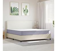 Matelas en mousse moyennement souple 200 x 200 cm, hauteur 24 cm, réversible avec housse lavable, ergonomique pour chambre à coucher et lit d'appoint, avec zones pour un confort doux pour le dos