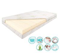 Matelas enfant 170x90 cm H2 en mousse Kaltschaum, respirant, housse Aloe Vera lavable, réversible | SOVIO KIDS+