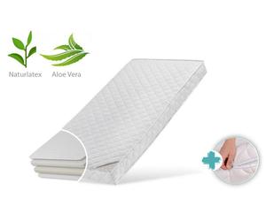 Matelas enfant 90x200 cm LATEX ROYAL avec housse aloe vera et deux degrés de fermeté, 10 cm d'épaisseur, Matelas enfant 90x200 Matelas pour lit enfant