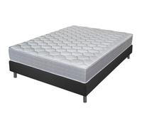Matelas et sommier 140x190 Madere - Newkit - Soutien ferme - Sommier démonté - Gris