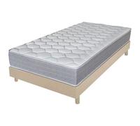 Matelas et sommier 90x190 Madere - Decokit - Soutien ferme - Sommier démonté - Chêne