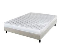 Matelas et sommier 90x190 Madere - Newkit - Soutien ferme - Sommier démonté - Crème