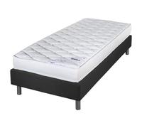 Matelas et sommier 90x190 Marly - Newkit - Soutien ferme - Sommier démonté - Gris