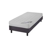 Matelas et sommier 90x190 Mousse - Newkit - Soutien medium - Sommier démonté - Gris