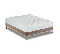 Matelas Excellence a Ressorts Ensaches + Memoire de Forme 80 Kg/m3 + Alese 140x190 Hauteur +/- 25,5 cm - Accueil Moelleux - Soutien Ferme + Oreiller Visco - 5 Zones de Confort - Hypoallergenique Blanc