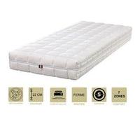 Matelas face été latex naturel 70 kg/m3 face hiver mémoire de forme 60 kg/m3 + alèse 90x200 x 22 cm ferme - spécial sommier electrique - déhoussable h G