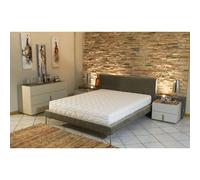 Matelas Face été Latex Naturel 80 Kg/m3 Face Hiver Mémoire de forme 60 Kg/m3 140x190 x 21 cm Ferme + Oreiller Visco + Alèse - Spécial Sommier Electrique - Déhoussable Housse Lavable - 7 Zones de Conf