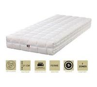 Matelas face latex 78 kg/m3 face mémoire de forme 62 kg/m3 120x190 x 21 cm ferme + oreiller visco + alèse - spécial sommier electrique - déhoussable h G