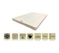 Matelas ferme avec latex naturel 140x190 x 15 cm - 7 zones de confort - ame poli lattex hd haute résilience - hypoallergénique G