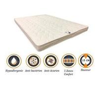 Matelas ferme pour canapé lit 130x190 x 15 cm - 5 zones de confort - ame poli lattex haute résilience - hypoallergénique G