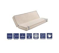 Literie -Matelas Ferme Pour Clic Clac 130x190 cm epaisseur 10 cm - Dim Assise 60 cm - Dhoussable Housse Lavable - 5 zones de Confort