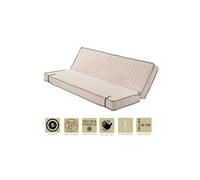 Matelas ferme pour clic clac 130x190 x 20 cm - dim assise 60 cm - déhoussable housse lavable - 5 zones de confort - ame poli lattex haute résilience