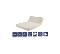 Literie Julien Matelas Ferme pour Tous BZ 140x190 x 10 cm - Découpe Assise 60 cm - 5 Zones de Confort - Noyau Poli Lattex HR Dernière Génération - Très Respirant