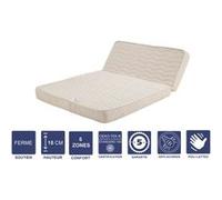 Matelas Ferme Pour tous BZ 140x190 x 15 cm + Oreiller Visco - Découpe Assise 60 cm - 5 zones de Confort - Noyau Poli Lattex HR Dernière Génération - Très Respirant G