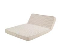 Matelas Ferme Pour tous BZ + Alèse 140x190 x 10 cm + Oreiller Visco avec Mémoire de Forme sur Face Hiver - Déhoussable Housse Lavable - Découpe Assise 60 cm - 5 zones de Confort - Face été et Ame Pol