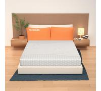 Matelas français 140 x 190 - 4 couches en mémoire, hauteur 21 cm, ions d'argent - dispositif médical orthopédique - revêtement pur by Heiq antistatique, hypoallergénique et antibactérien | Bora