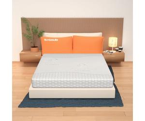 Matelas français 140 x 190 - 4 couches en mémoire, hauteur 21 cm, ions d'argent - dispositif médical orthopédique - revêtement pur by Heiq antistatique, hypoallergénique et antibactérien | Bora