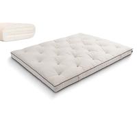 Matelas Futon 200x200 naturel avec latex - Slim Duo Latex Kedro - Pascall Lin